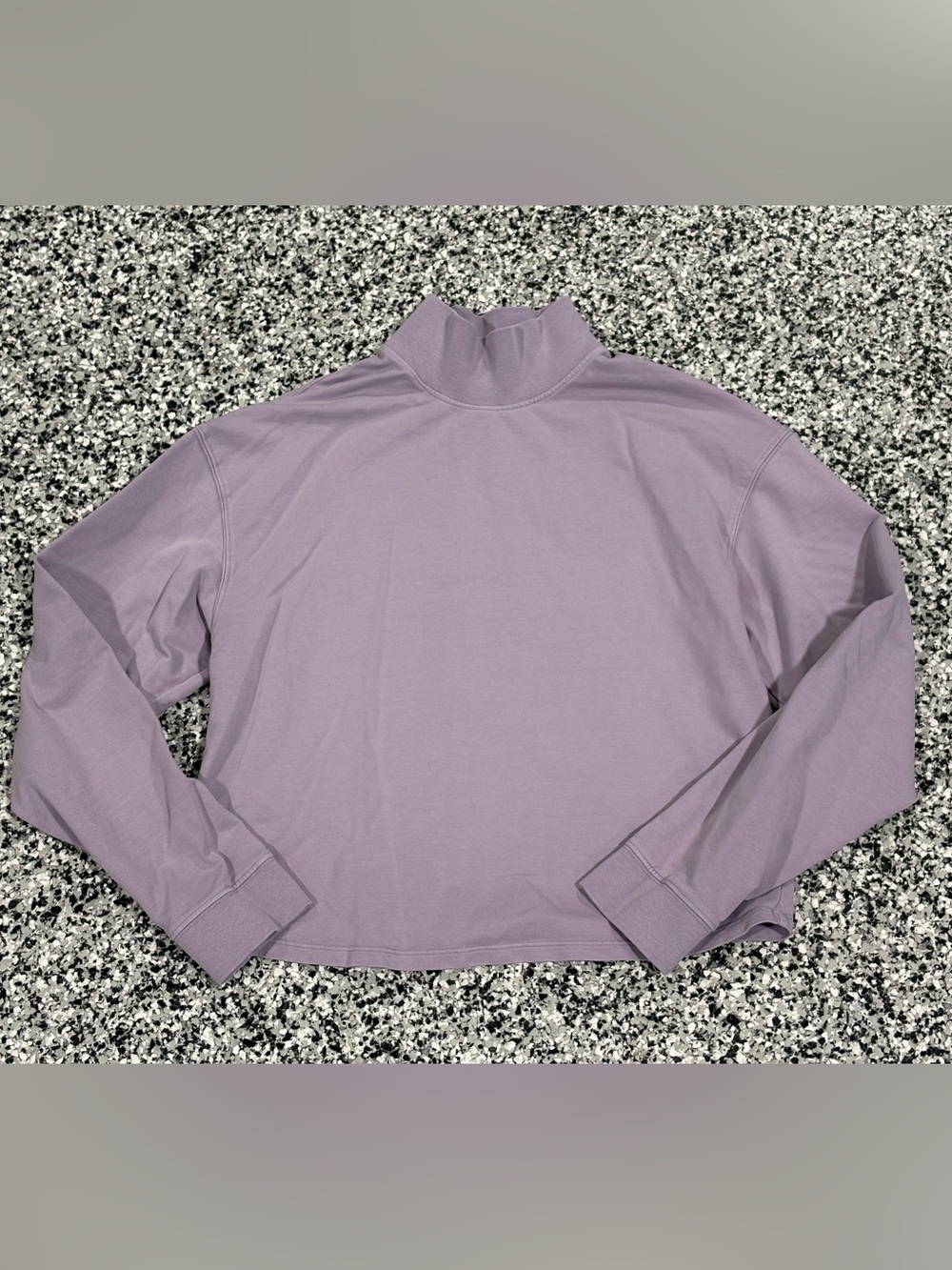 Outdoor Voices Lavender Long Sleeve Mock Neck Tee